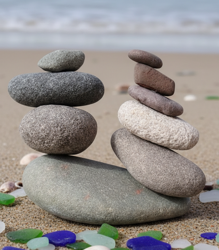 Silhouette - Nine Stone Serenity Stack